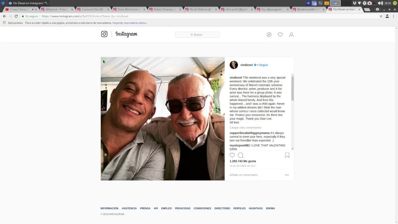 Chrome extension to detect celebrities in Instagram
